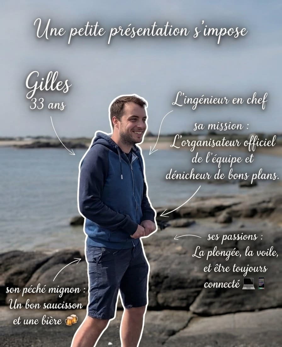 Portrait de Gilles, co-fondateur de 4 pieds sur terre
